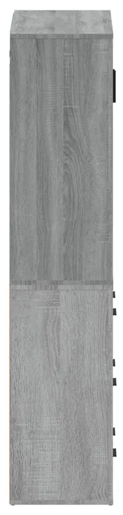 Armário alto madeira processada sonoma cinza