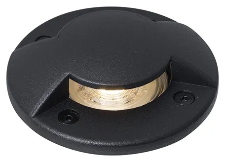 Foco de chão moderno preto GU10 50mm efeito de 2 luzes IP65 - Cellar