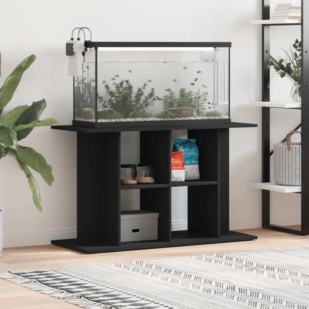 833584 vidaXL Suporte de aquário 100x40x60 cm derivados de madeira preto