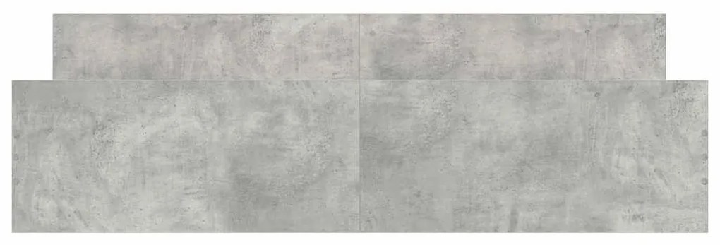 Estrutura cama c/ cabeceira e apoio pés 160x200cm cinza cimento