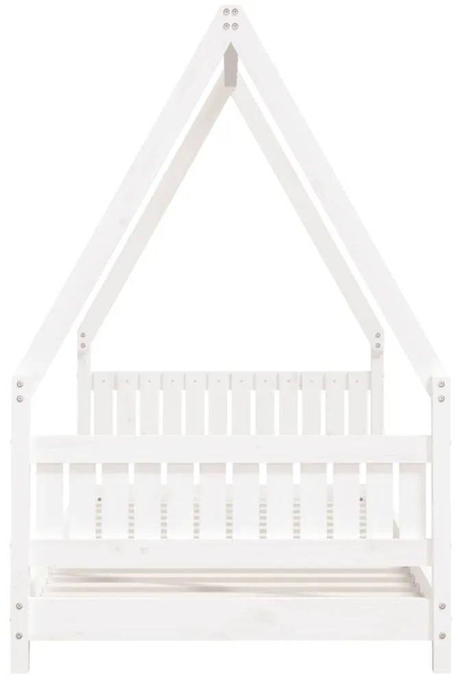 Estrutura de cama infantil 90x190 cm pinho maciço branco