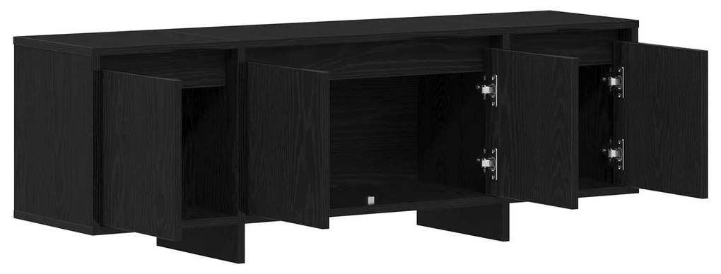 Móvel para TV vidaXL Preto Carvalho 120x30x40,5 cm Madeira engenheirad