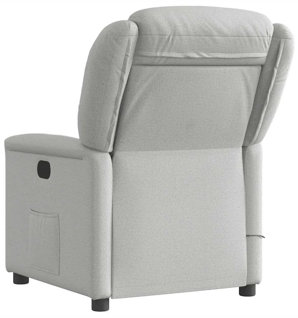 Cadeira de massagem reclinável tecido cinzento