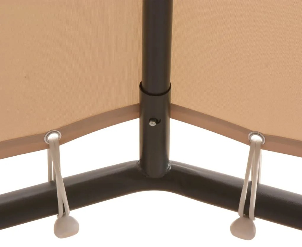Gazebo tenda com toldo 3x3 m aço bege