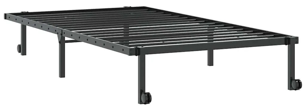 Estrutura de cama sem colchão Dobrável 100x190 cm aço preto
