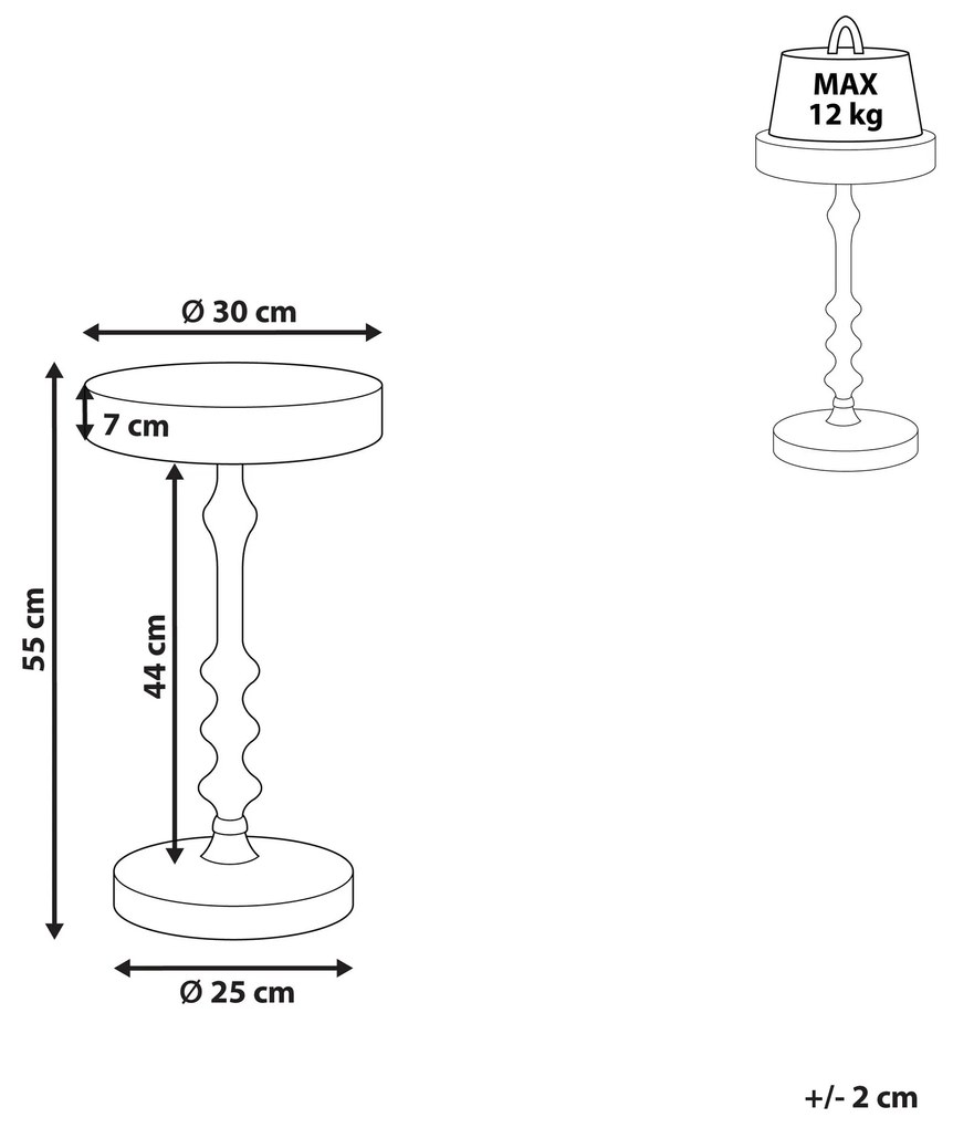 Mesa de apoio em metal preto ATAPO Beliani
