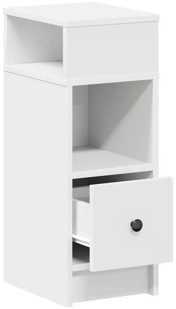 Mesas de cabeceira 2 pcs com gaveta 25x31x66 cm branco