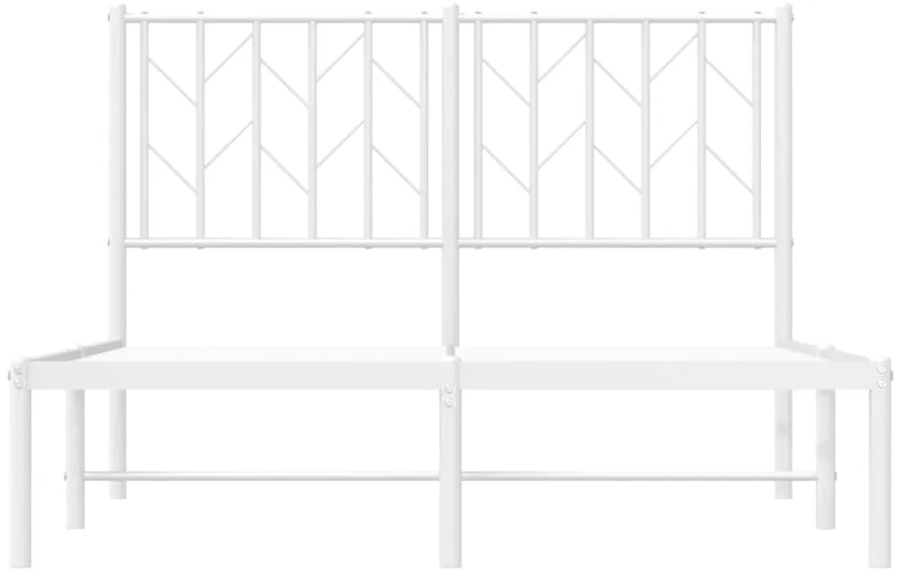 Estrutura de cama com cabeceira 120x200 cm metal branco