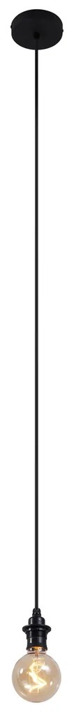 Candeeiro Pendente Exterior Preto IP44 - Cava