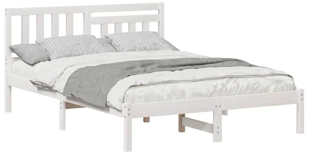 Estrutura da Cama com cabeceira Branco 140 x 190 cm