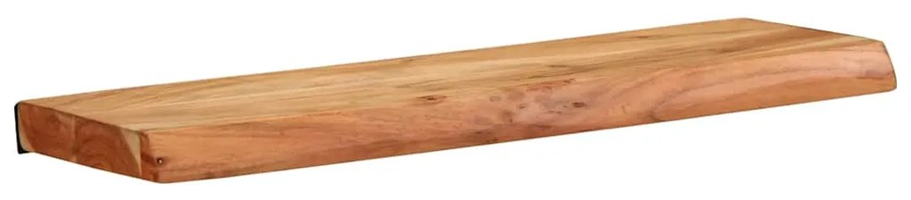 Prateleiras parede 2 pcs 60x20x3,5 cm madeira de acácia maciça