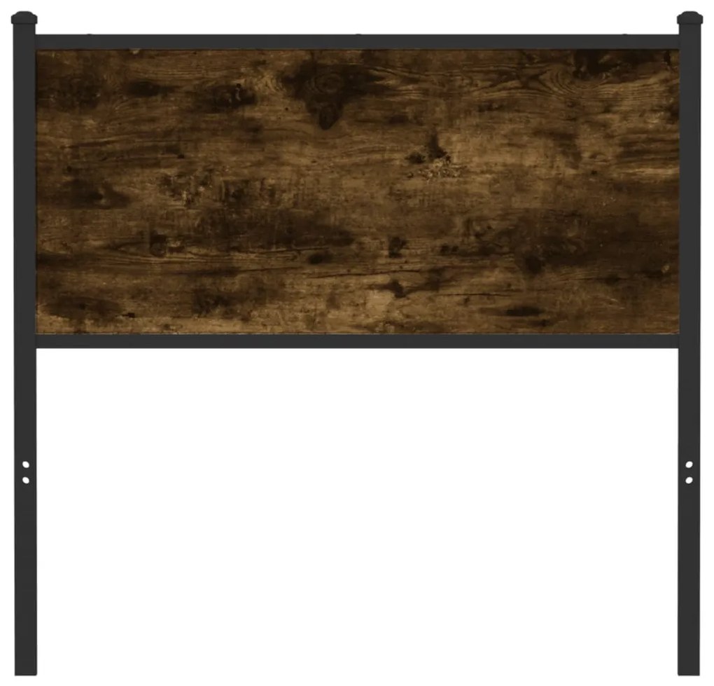 Cabeceira de cama 75cm derivados de madeira/aço carvalho fumado