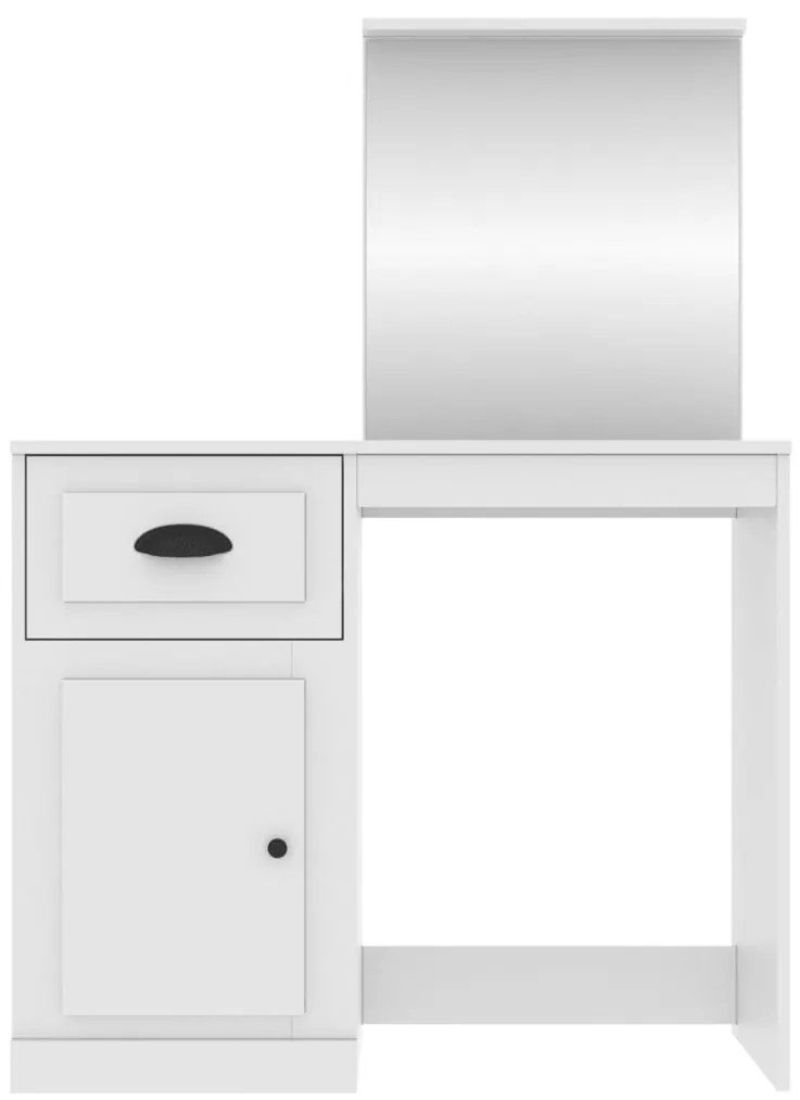 Toucador com espelho 90x50x132,5 cm derivados de madeira branco
