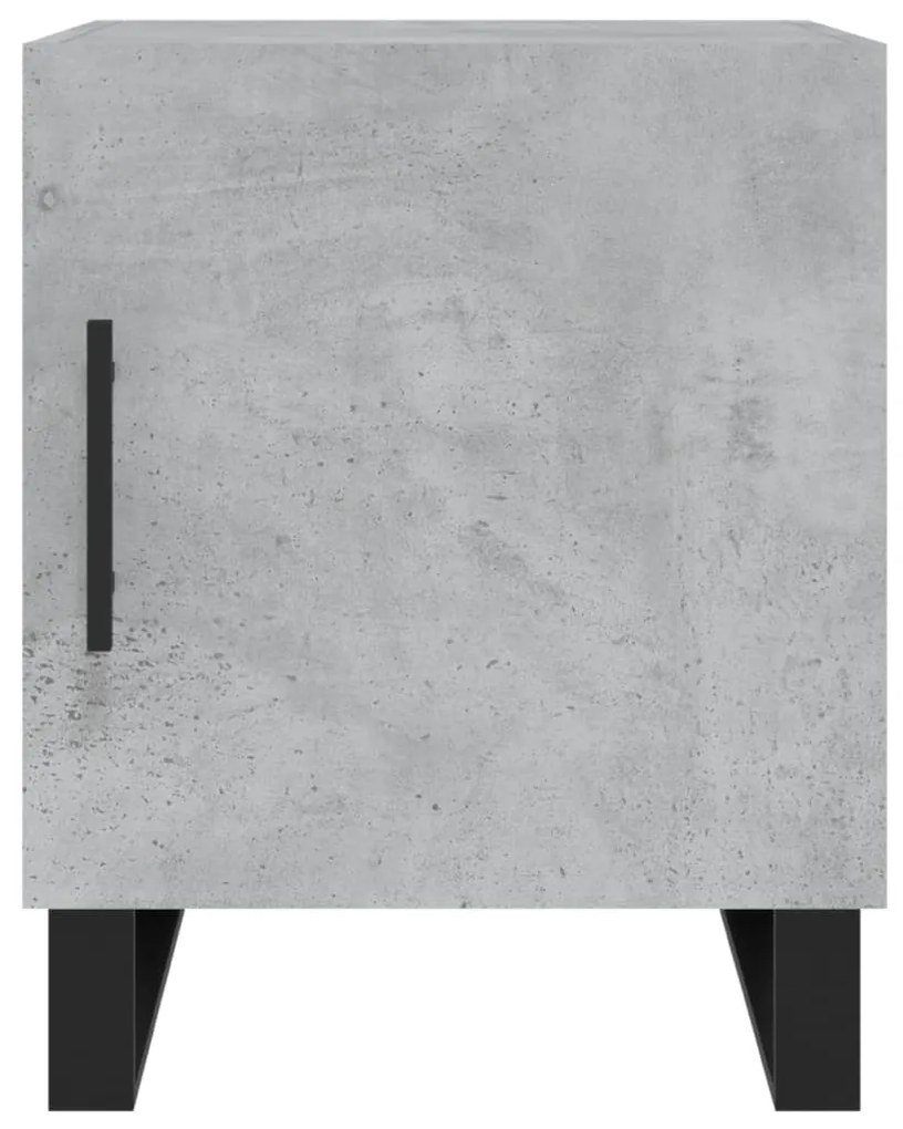 Mesa cabeceira 2pcs 40x40x50 cm derivados madeira cinza cimento