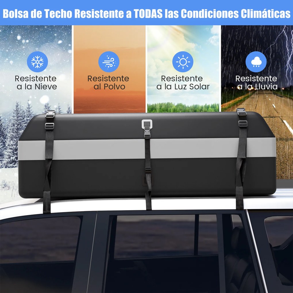 Bolsa de tejadilho para automóvel 130 x 86 x 44 cm (C x L x A) de 600 L. Saco de carga impermeável para tejadilho de automóvel. Saco porta-bagagens pa