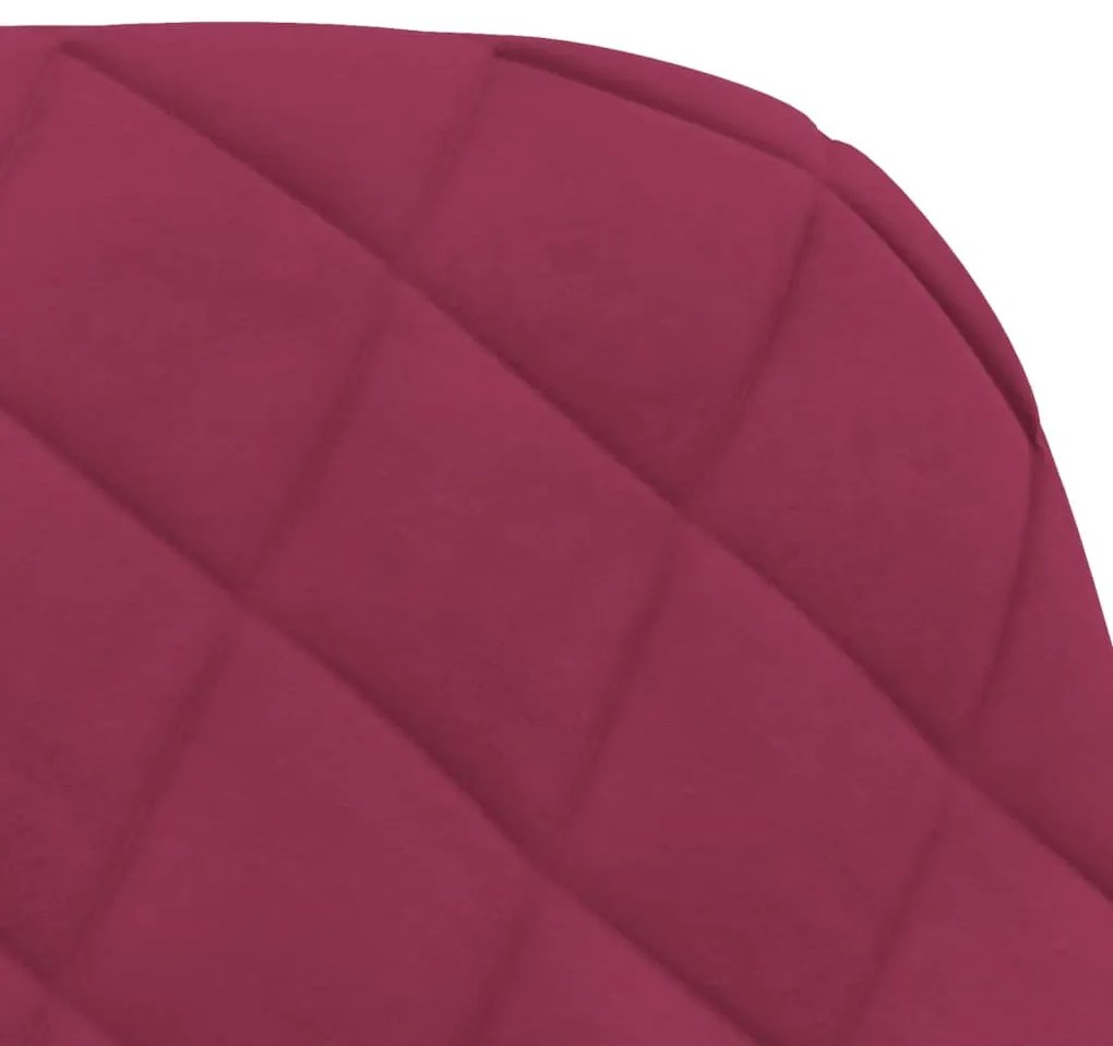 Cadeiras de jantar 2 pcs veludo vermelho tinto