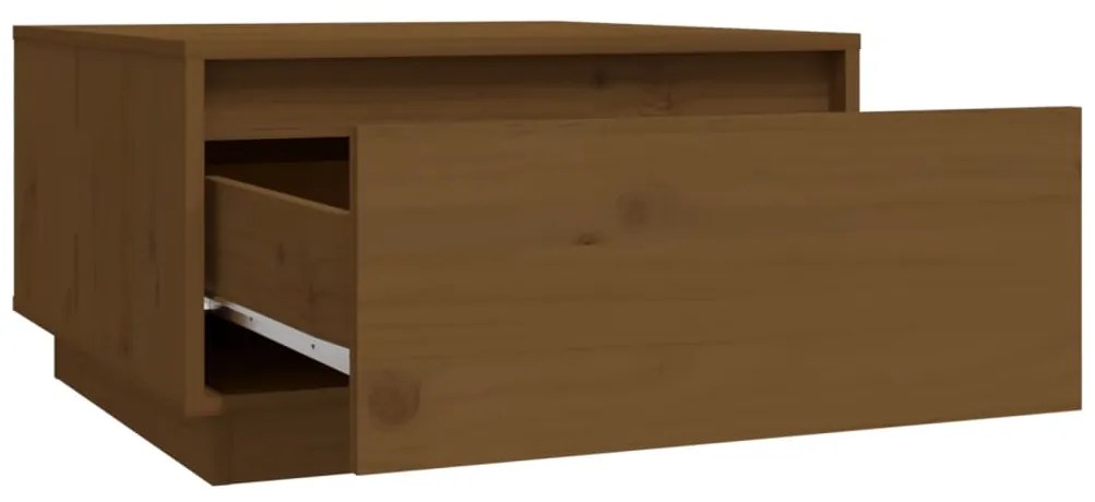 Mesa de centro 55x56x32 cm pinho maciço castanho mel