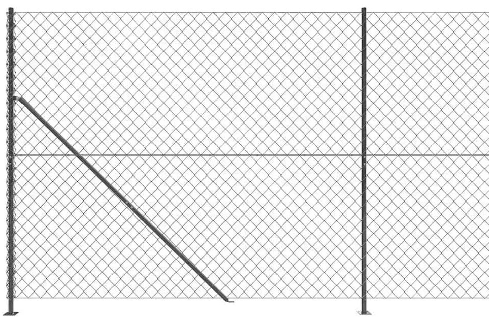 Cerca de arame com flange 2x10 m antracite