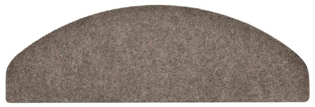 Tapetes de escada autoadesivos 30 pcs 65x21x4 cm creme