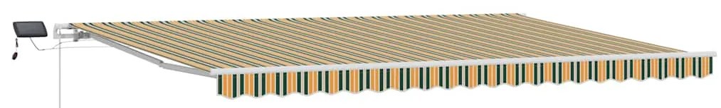 Toldo Retrátil Verde e amarelo 500 × 300 cm Verde e amarelo