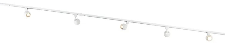 LED Sistema de calhas inteligente monofásico incl. 5 GU10 Wi-Fi branco - Gissi Moderno