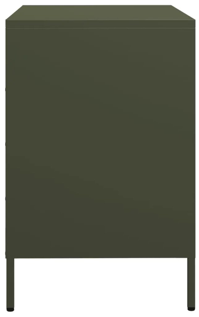 Aparador 68x39x58,5 cm aço laminado a frio verde-azeitona