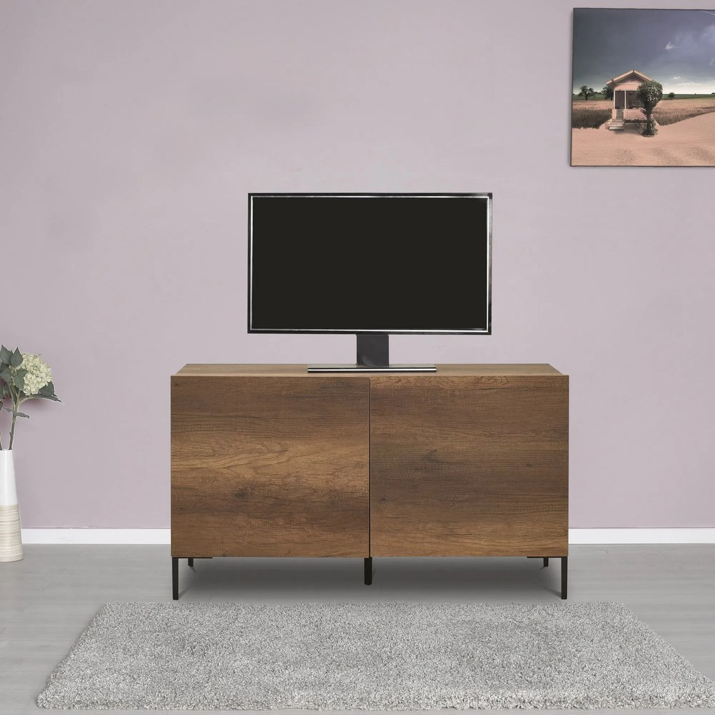 Móvel de TV "Cleo" – Nogueira – 120 x 70 x 43 cm – Design Moderno