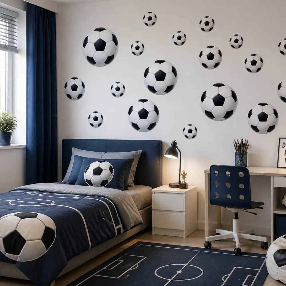Autocolantes desportivos para a parede - Bolas de futebol
