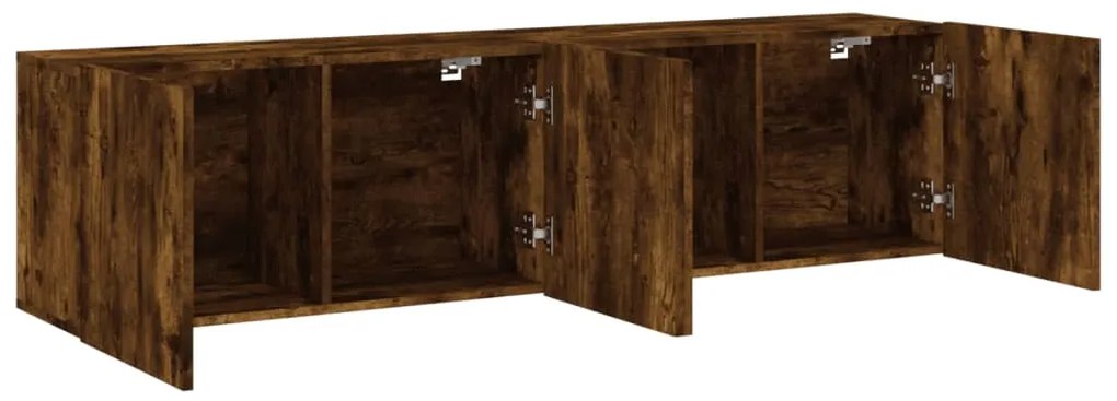 Móveis de parede para TV 2 pcs 80x30x41 cm carvalho fumado