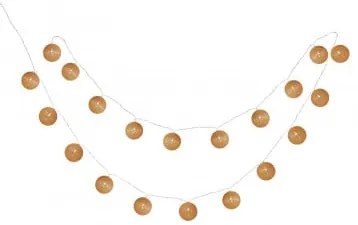 Grinalda de Luzes LED de Algodão Doce Adda 20 Bolas & Pilhas - Sklum