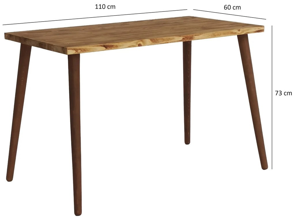 Secretária Cozy – Carvalho – 110 cm x 73 cm x 60 cm