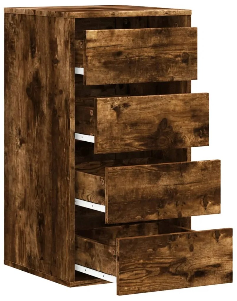 Cómoda com 4 Gavetas - 40x41x76 cm - derivados de madeira - carvalho r