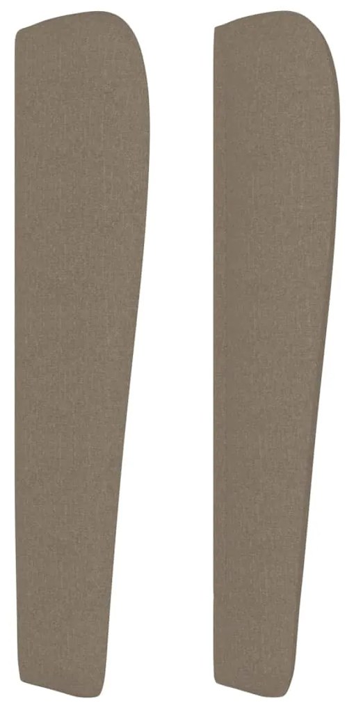 Cabeceira cama abas tecido 147x23x118/128 cm cinza-acastanhado