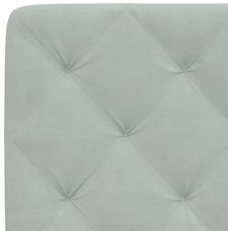 Estrutura de cama sem colchão 140x190 cm veludo cinzento-claro