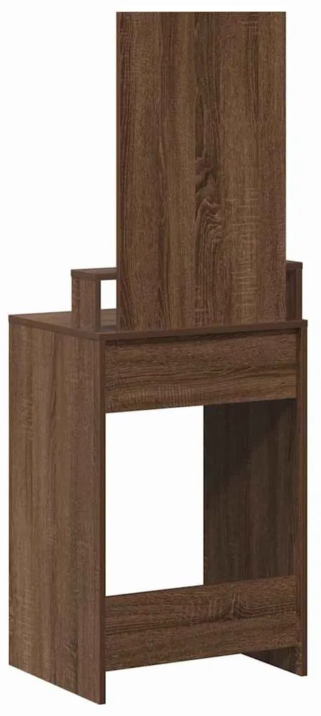 Mesa de Maquiagem vidaXL com Gavetas em Carvalho Castanho 50x41x140 cm