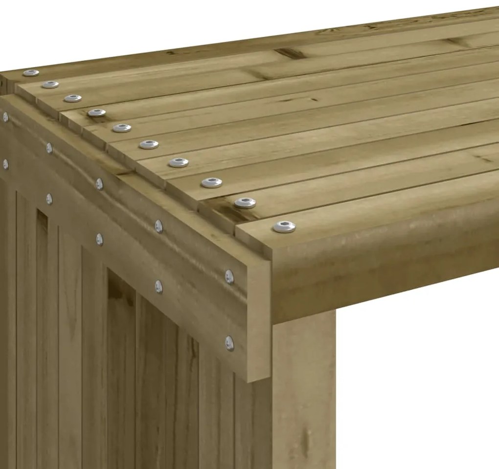 Banco de jardim extensível 212,5x40,5x45 cm pinho impregnado