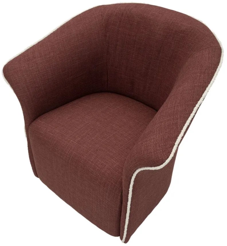 POLTRONA GIRATÓRIA 83,5x66x80 CM (ALTURA DO ASSENTO CM 42) BORDÔ