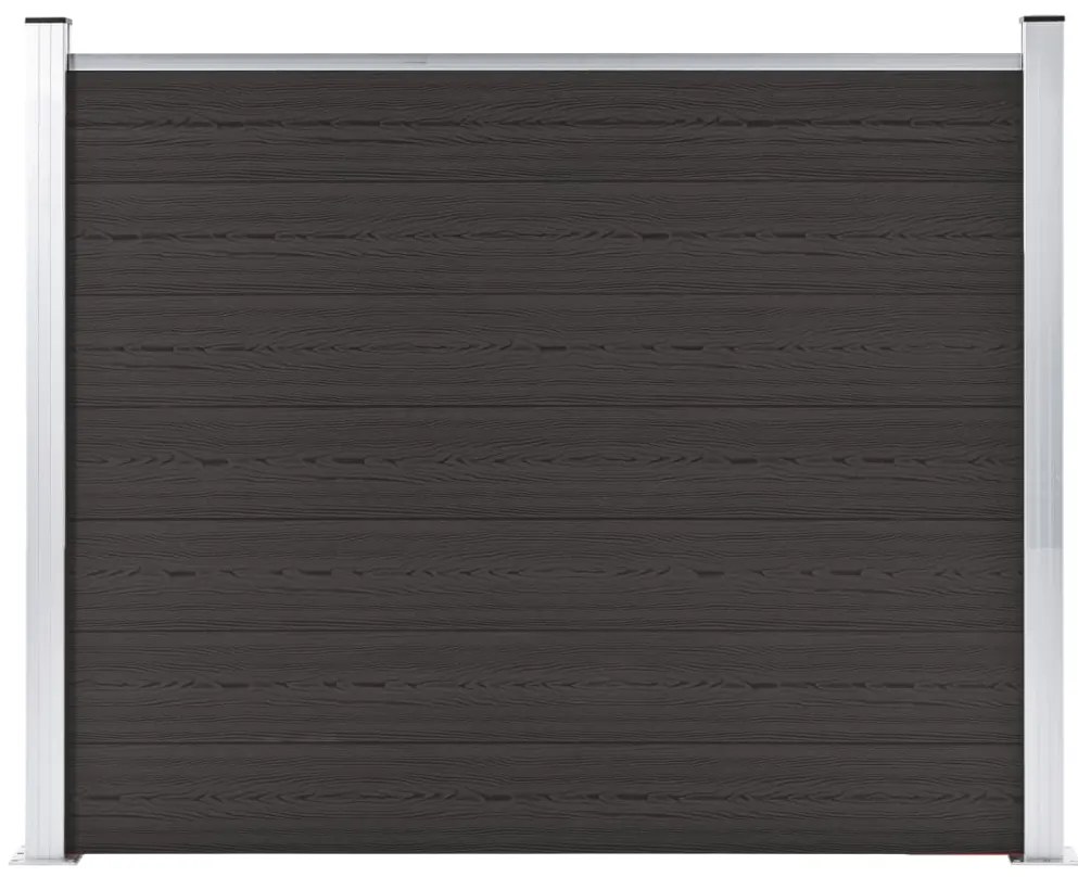 Painel de cerca 180x146 cm WPC preto