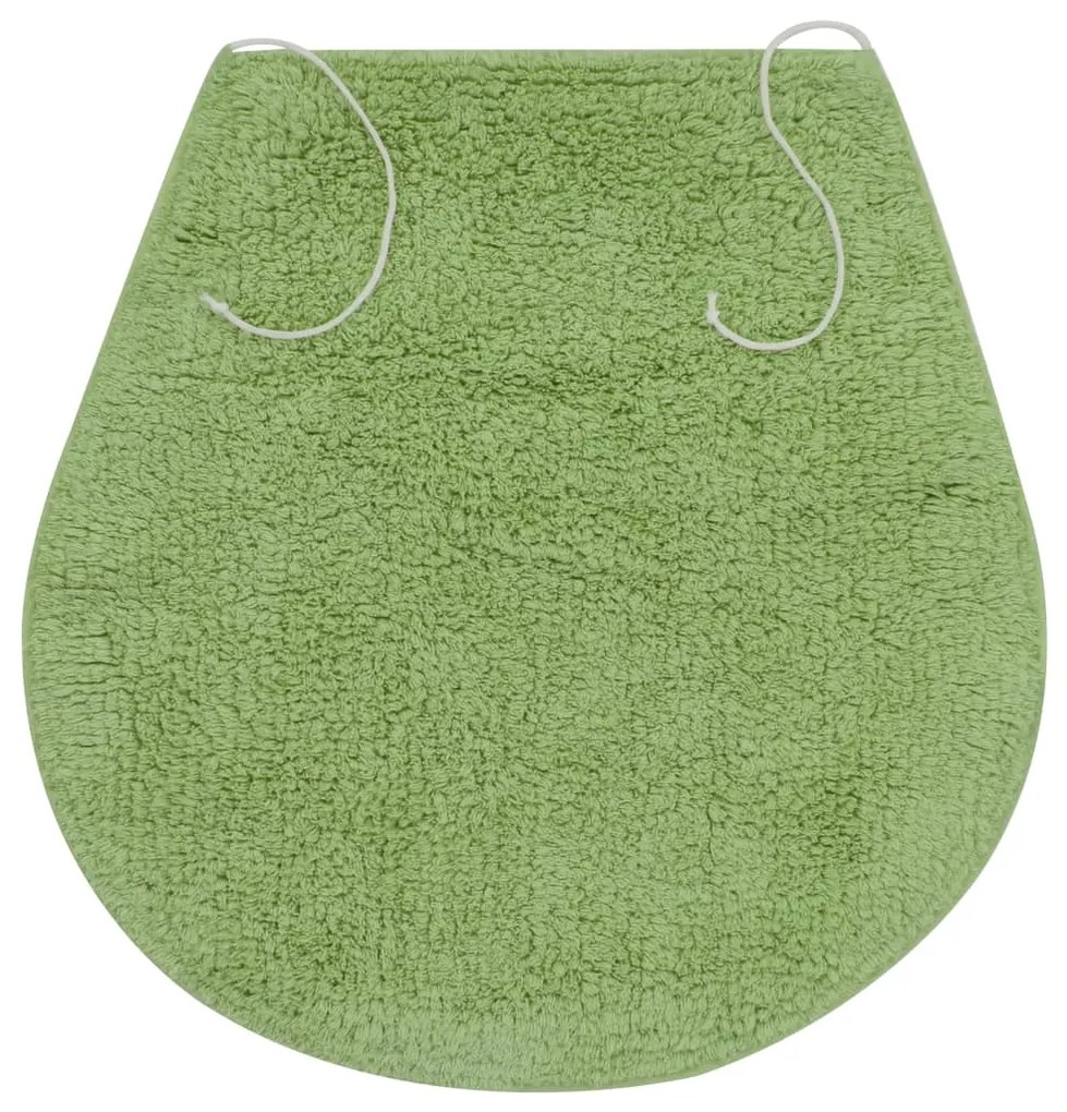 Conjunto tapetes de casa de banho 3 pcs tecido verde