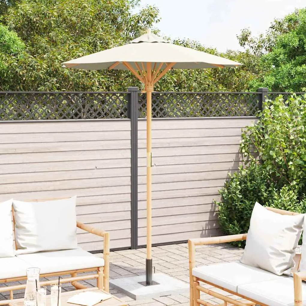 Guarda-Sol Creme Branco 150 x 210 cm - Bambu