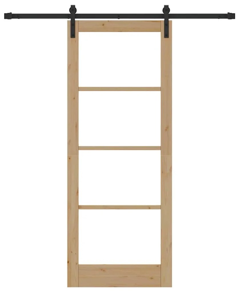 Porta Deslizante com Conjunto de Ferragens 'ORKDAL'Madeira Sólida &amp; Vi