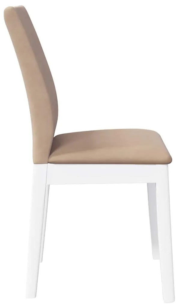 Cadeiras de jantar com almofadões 2 pcs madeira maciça branco
