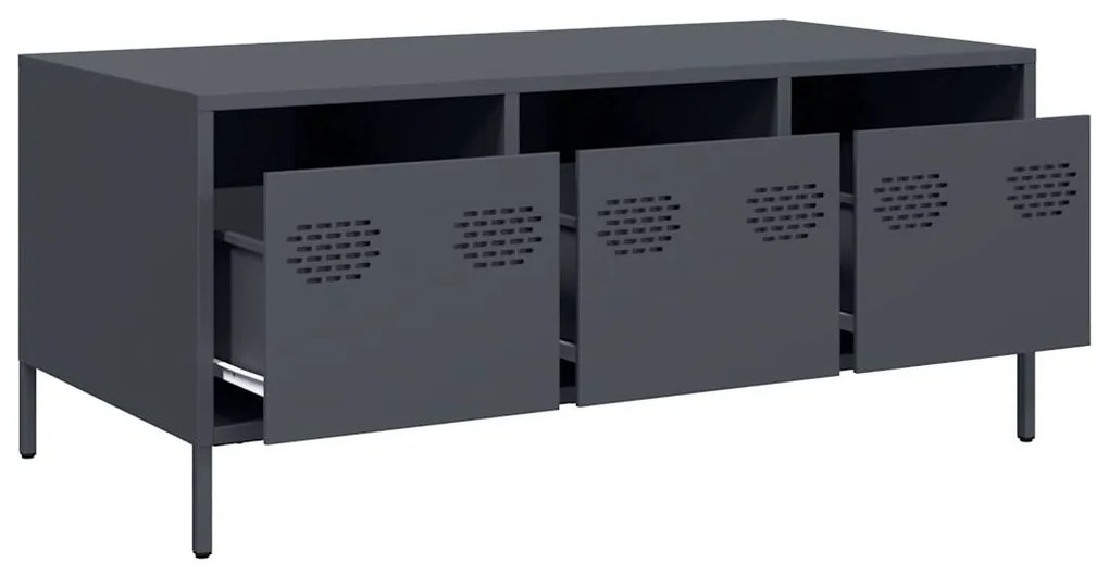 Mesa de centro 101,5x50x43,5 cm aço laminado a frio antracite
