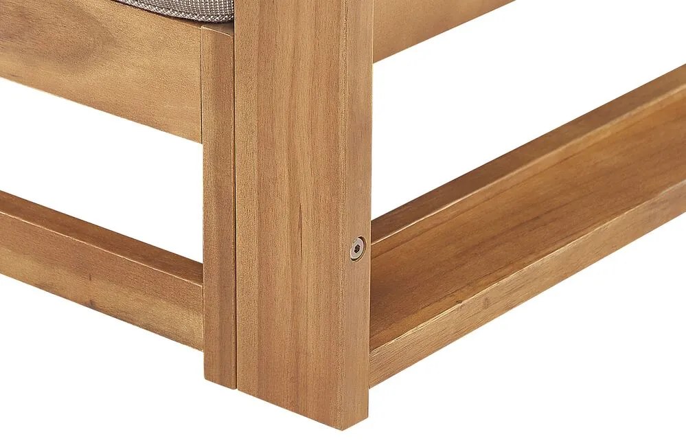 Sofá de jardim 3 lugares em madeira de acácia certificada clara TRANI Beliani