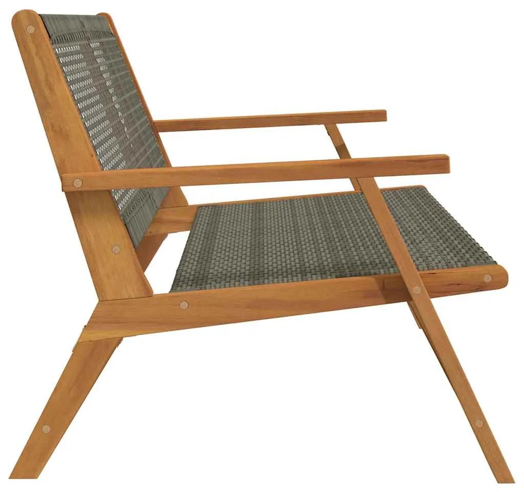 Banco de Jardim Cinza 122x76x73.5 cm Madeira Sólida de Acácia