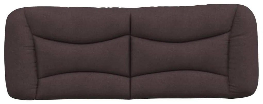 Almofadão de cabeceira 120 cm tecido castanho-escuro
