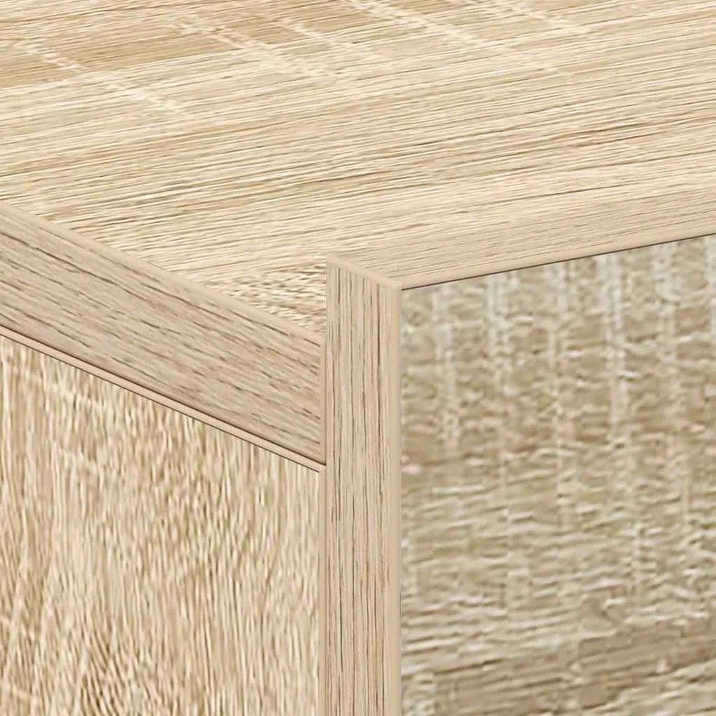 Mesa cabeceira suspensa 2 pcs derivados madeira carvalho sonoma