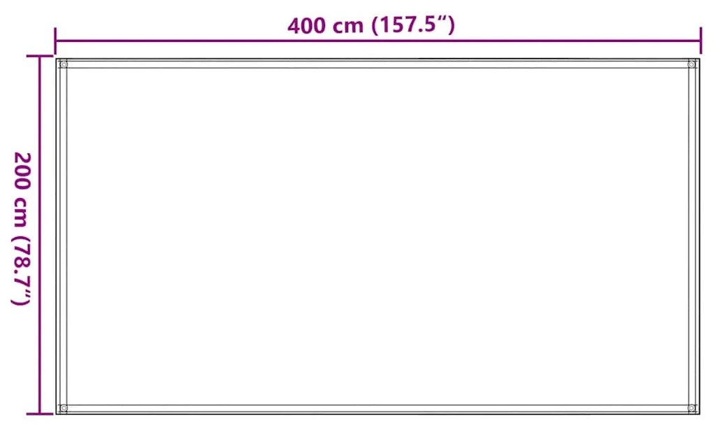 Tapete de campismo para tenda 200x400 cm antracite