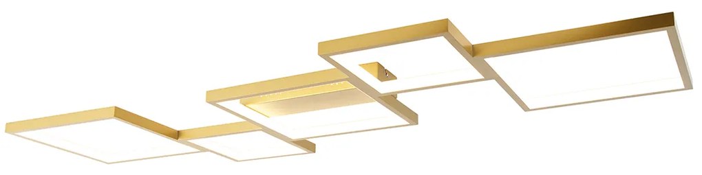 Candeeiro de teto dourado com LED 3 etapas de dimmer 5 luzes - Lejo Design