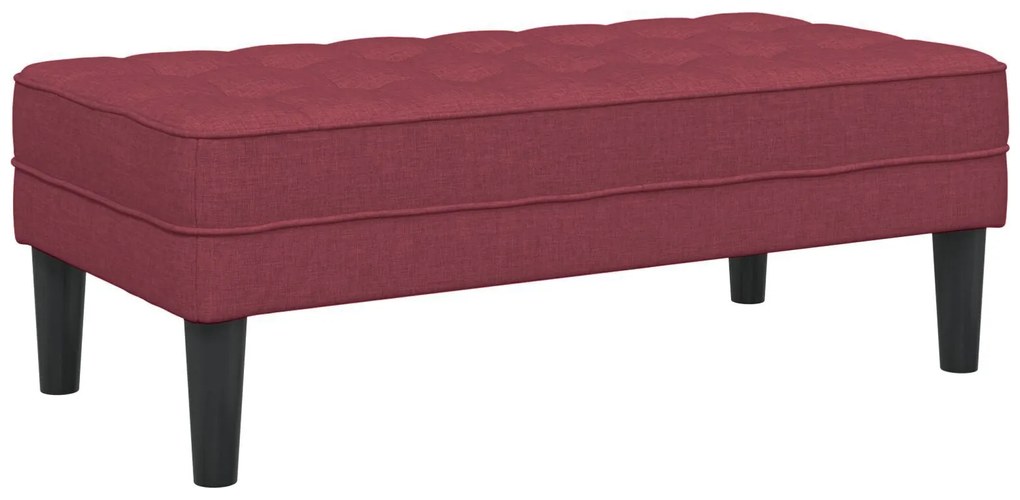Banco vidaXL Vermelho Vinho 113x57x39 cm Tecido